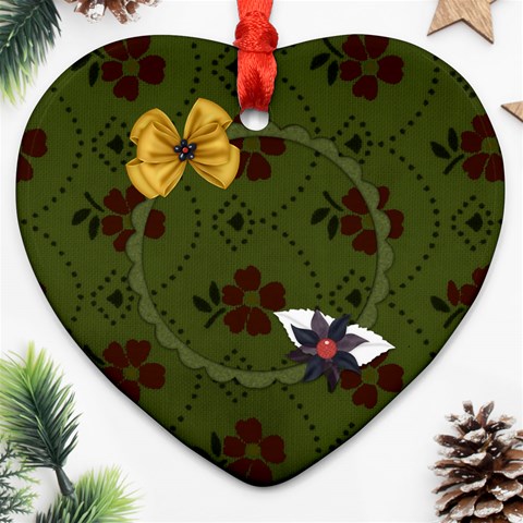 Gypsy Fall Heart Ornament 1 By Lisa Minor Front