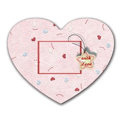 With Love pink - Heart Mousepad