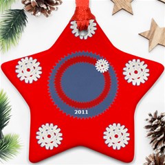 Snowflake red - Ornament (Star)