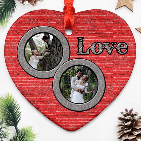 Love Ornament Double Pics By Patti And Michelle Front