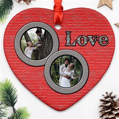 love ornament double pics - Ornament (Heart)