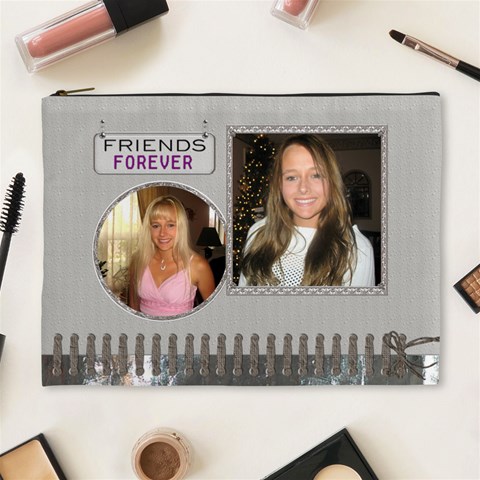 Friends Forever Xl Cosmetic Bag By Lil Front