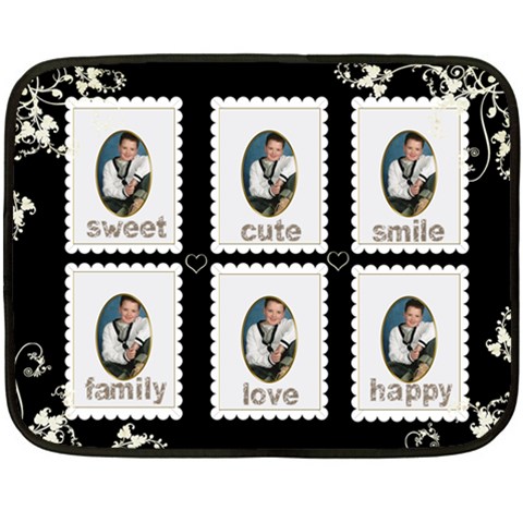 Family Portraits Mini Fleece By Catvinnat 35 x27  Blanket