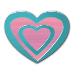 Blue Heart - Heart Mousepad