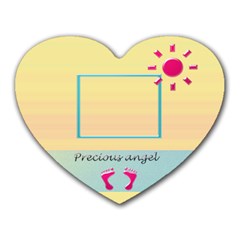 Precious angel - pink - Heart Mousepad