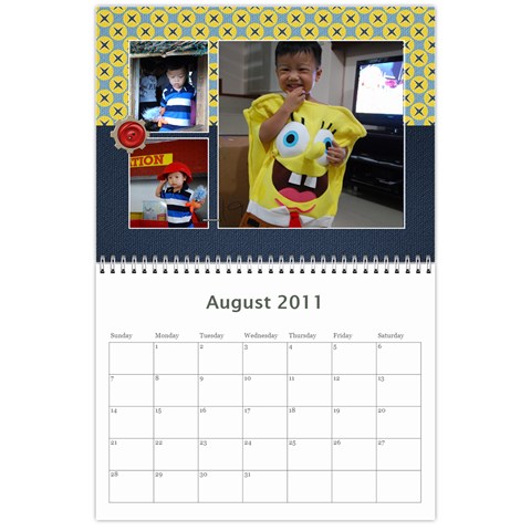 Asher 2011 Calendar By Mai D Aug 2011