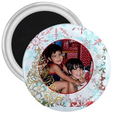 Xmas Swirl 3 Inch Magnet 01