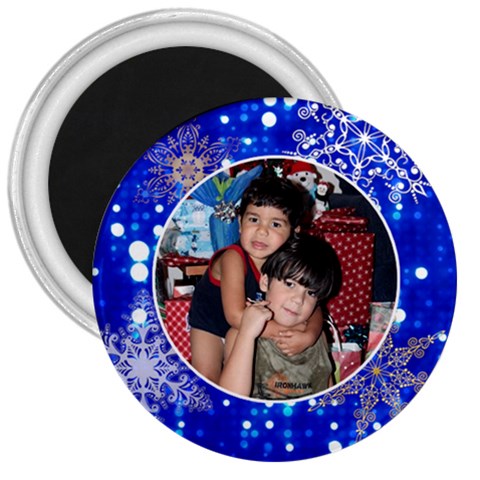 Xmas Swirl 3 Inch Magnet 04 By Ivelyn Front