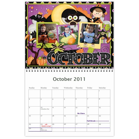 2011 Calendar 2 By Tiffany Frogley Oct 2011