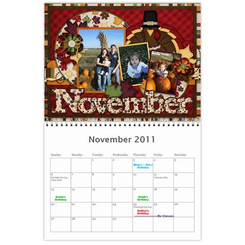 2011 Calendar 2 By Tiffany Frogley Nov 2011