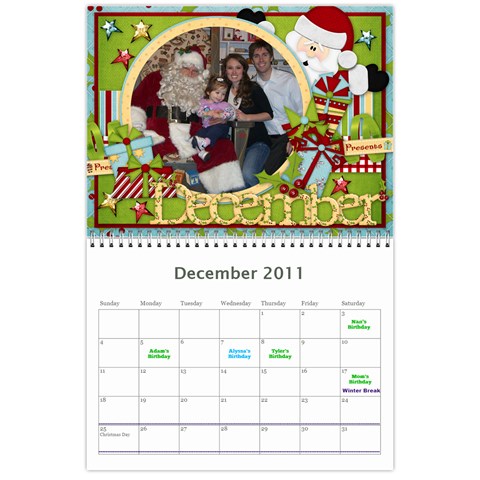 2011 Calendar 2 By Tiffany Frogley Dec 2011
