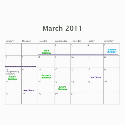 2011 Calendar 2 By Tiffany Frogley Jun 2011