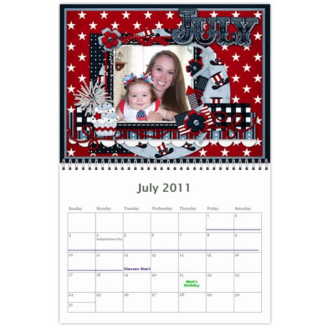 2011 Calendar 2 By Tiffany Frogley Jul 2011