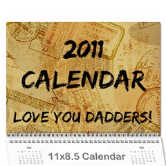 Dad Calendar - Wall Calendar 11  x 8.5  (12-Months)