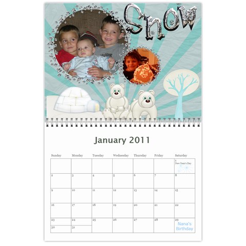 Moms Calendar 2011 By Angeline Petrillo Jan 2011