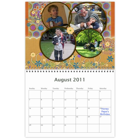 Moms Calendar 2011 By Angeline Petrillo Aug 2011