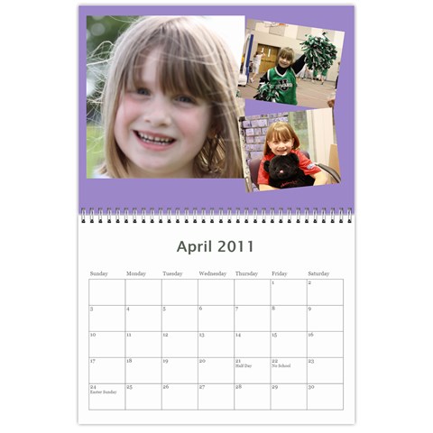 2011 Calendar By Bridget Apr 2011