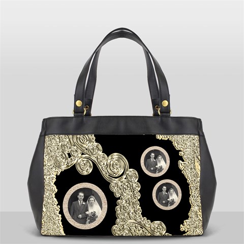 Golden Wedding Tripple Frame Oversized Office Handbag By Catvinnat Front