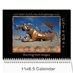 Burning Man Art and Cars 2011 - Wall Calendar 11  x 8.5  (12-Months)