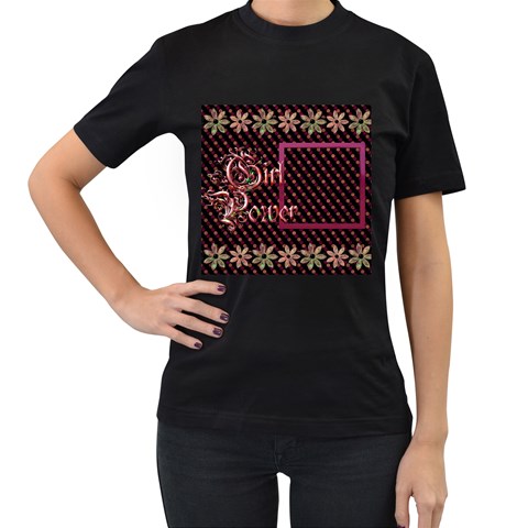 Girl Power Womens 1 Sided T Shirt By Lisa Minor Front