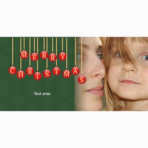 Merry Christmas By Wood Johnson 8 x4  Photo Card - 1