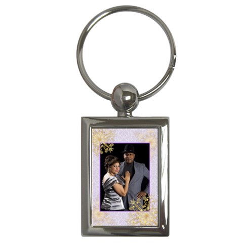 Purple & Gold Keychain By Ivelyn Front