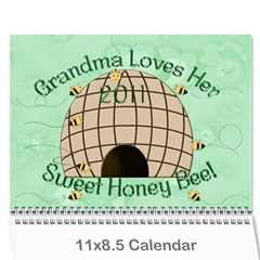 Grandma Loves Her Sweet Honey Bee 2011 - Wall Calendar 11  x 8.5  (12-Months)