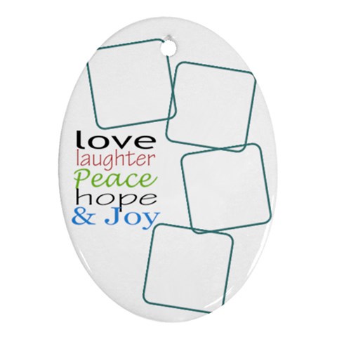 Love Laughter Ornament By Amanda Bunn Front
