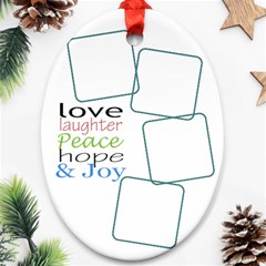 Love Laughter Ornament - Ornament (Oval)