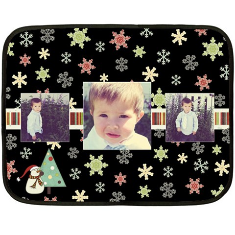 Snowman Snowflake Christmas Blanket By Sheena 35 x27  Blanket