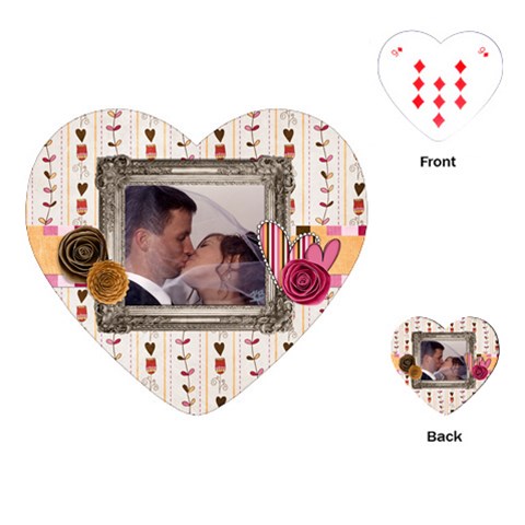 Sweet Valentine Heart Playing Cards By Sheena Front