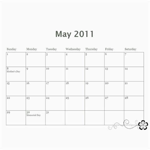 Mamaw s Calendar By Jamie Bryan Oct 2011