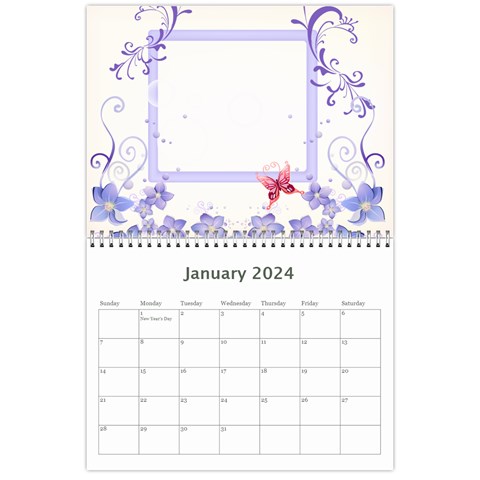 Flower Calendar By Wood Johnson Jan 2024