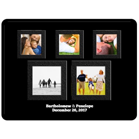 Extra Large Xl Blanket, Black 5 Frames Design By Angela 80 x60  Blanket Front