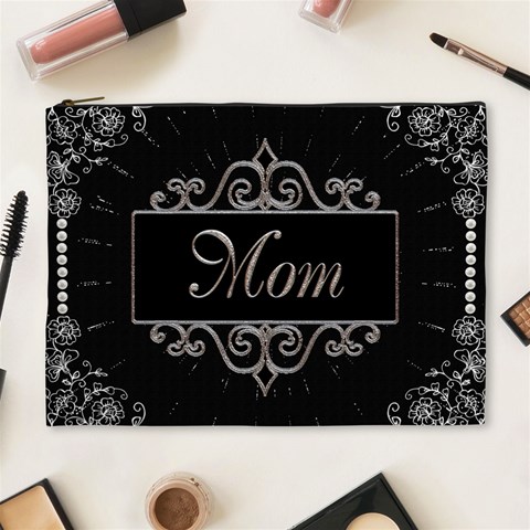 Mom & Me Xl Cosmetic Bag (back Has Photo Frame) By Lil Front