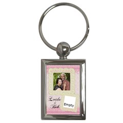 pink old victorian wallpaper keychain - Key Chain (Rectangle)