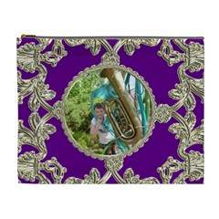 Regal Purple Liquid Gold Extra Large Cosmetic Bag - Cosmetic Bag (XL) Regal Purple Liquid Gold Extra Large Cosmetic Bag - Cosmetic Bag (XL)