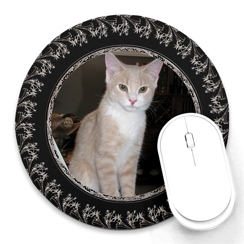 Elegant Round Mousepad By Lil Front
