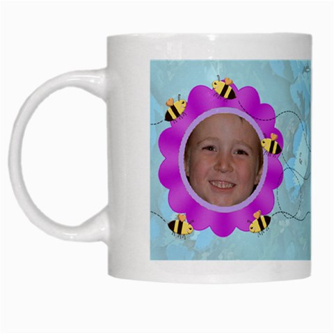 Grandma s Sweet Honey Bees Mug Blue 3 By Chere s Creations Left