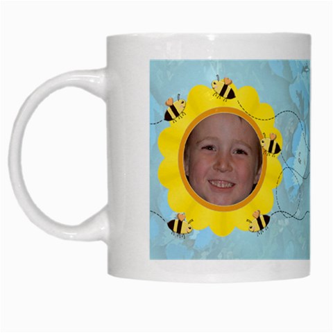 Grandma s Sweet Honey Bees Mug Blue By Chere s Creations Left