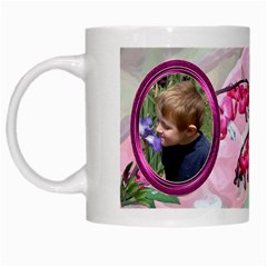 Bleeding Heart Mug Pink - White Mug