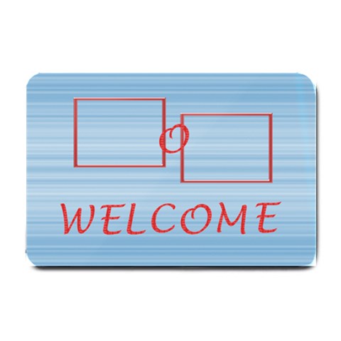 Welcome Blue By Daniela 24 x16  Door Mat