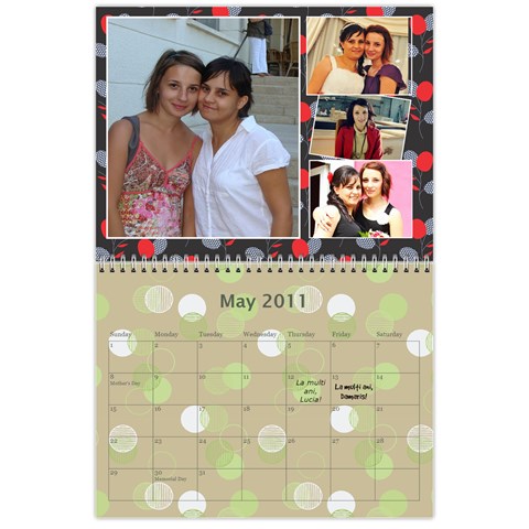 Calendar Eliza By Damaris May 2011