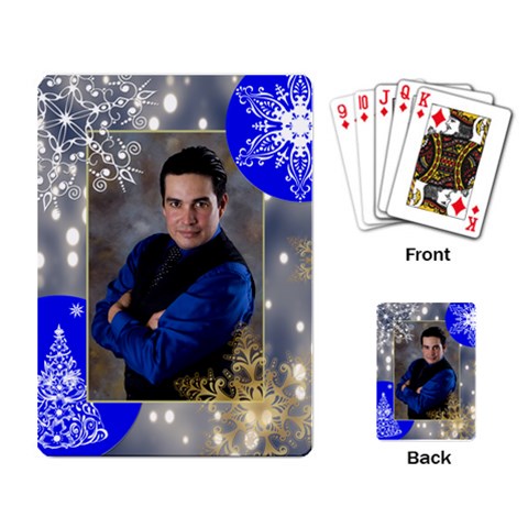 Gray Lights W/snowflakes Playing Cards By Ivelyn Back