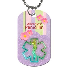 suger flwrs medical alert tag - Dog Tag (Two Sides)