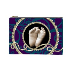 Funky Fantasia Liquid gold Footprints Cosmetic Bag Large - Cosmetic Bag (Large) Funky Fantasia Liquid gold Footprints Cosmetic Bag Large - Cosmetic Bag (Large)