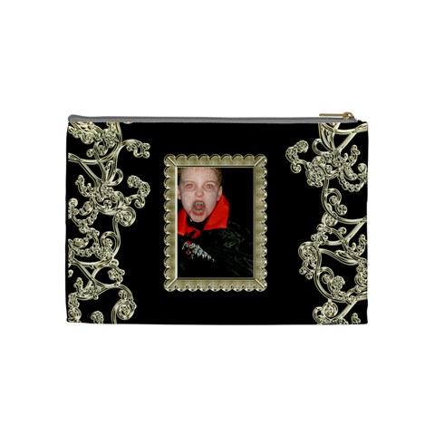 Count Dracula Liquid Gold Cosmetic Bag Medium By Catvinnat Back