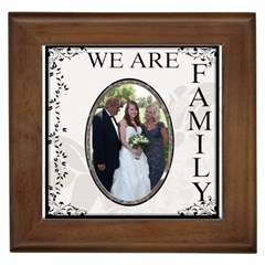 We Are Family Framed Tile