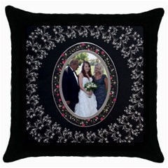 Elegant Throw Pillow Case - Throw Pillow Case (Black)