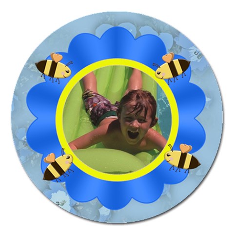 Flower And Bees Blue By Chere s Creations Front